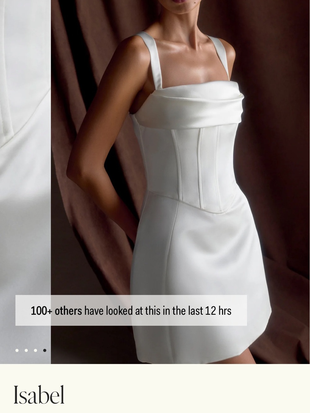 Meshki Ivory Corset Mini Dress